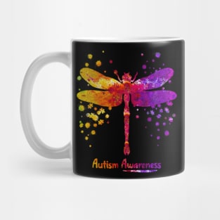 Dragonfly Autism Awareness Color Mug